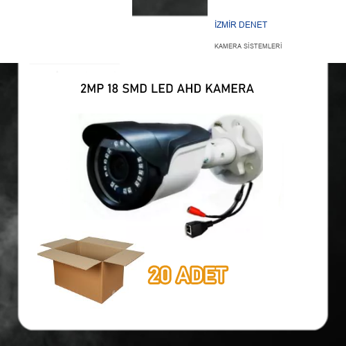 2 MP 1080P 18 SMD LED GECE GÖRÜŞLÜ AHD KAMERA ARNA-2118 20 ADET