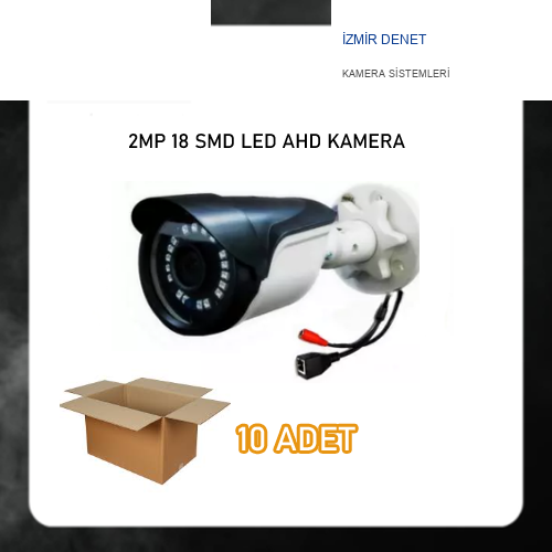 2 MP 1080P 18 SMD LED GECE GÖRÜŞLÜ AHD KAMERA ARNA-2118 10 ADET KOLİ