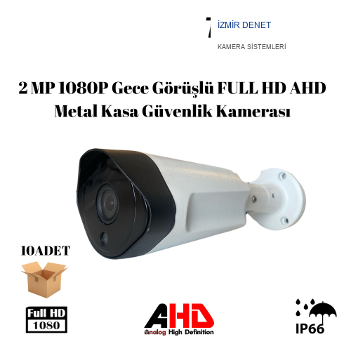 2 MP Metal Kasa 6 Atom Led 3.6mm Ahd Dış Mekan Güvenlik Kamerası ARNA-2021