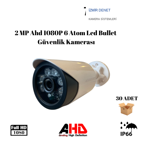 2 MP 1080P 6 Atom Led Gece Görüşlü Ahd Güvenlik Kamerası ARNA-2126 30 Adet Avantajlı Koli