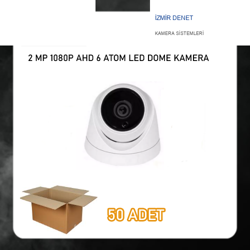 2 MP 1080P AHD 6 ATOM LED DOME GÜVENLİK KAMERASI ARNA-2106 EKONOMİK 50 ADET KOLİ
