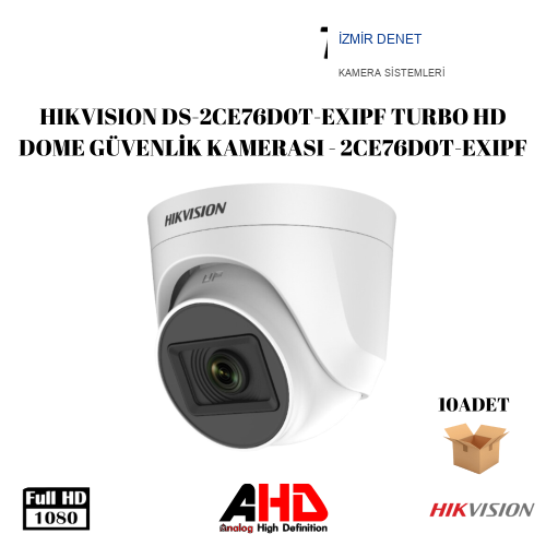 HIKVISION DS-2CE76D0T-EXIPF TURBO HD DOME HAIKON GÜVENLİK KAMERASI EKONOMİK 10'LU KOLİ
