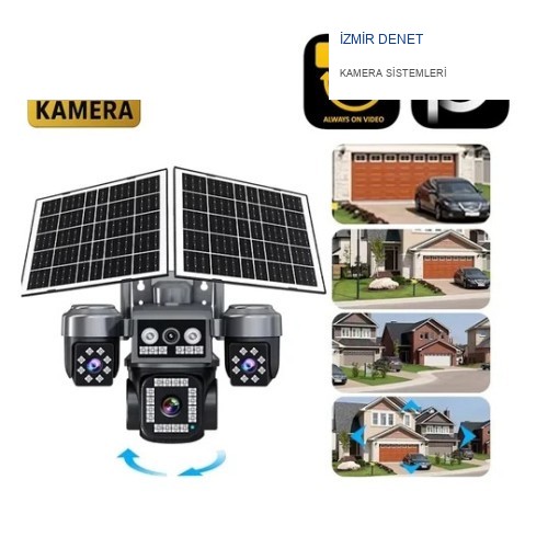 4G ÇİFT SOLAR AOV E-SİM ÖZELLİKLİ 4 KAMERALI KABLOSUZ GÜNEŞ PANELLİ GÜVENLİK KAMERASI BS-204GS