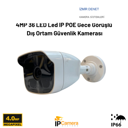 4MP 36 LED Led IP POE gece görüşlü dış ortam güvenlik kamerası BT-8037