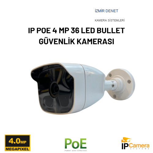 IP POE 4 MP 36 LED BULLET GÜVENLİK KAMERASI 8037
